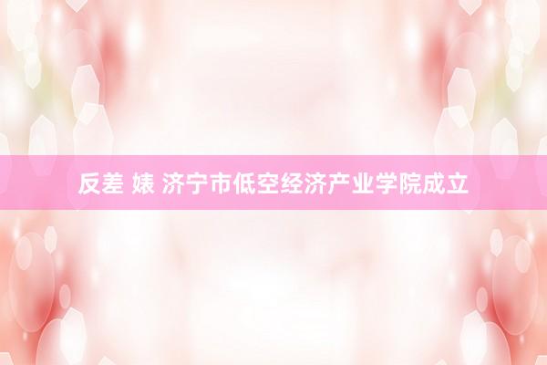 反差 婊 济宁市低空经济产业学院成立