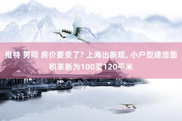 推特 男同 房价要变了? 上海出新规， 小户型建造面积革新为100至120平米