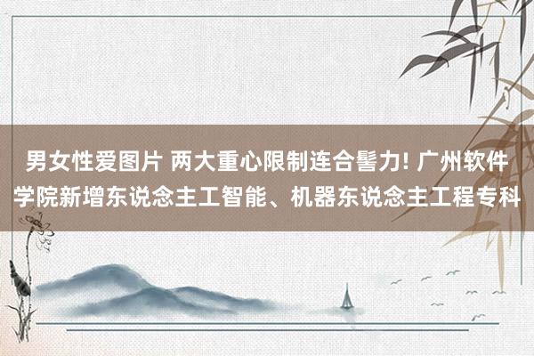 男女性爱图片 两大重心限制连合髻力! 广州软件学院新增东说念主工智能、机器东说念主工程专科