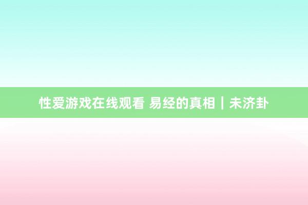 性爱游戏在线观看 易经的真相｜未济卦