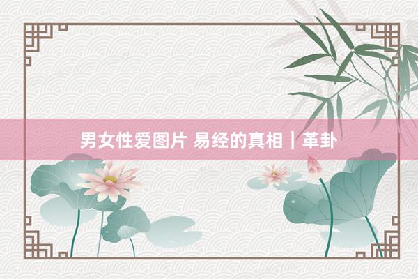 男女性爱图片 易经的真相｜革卦